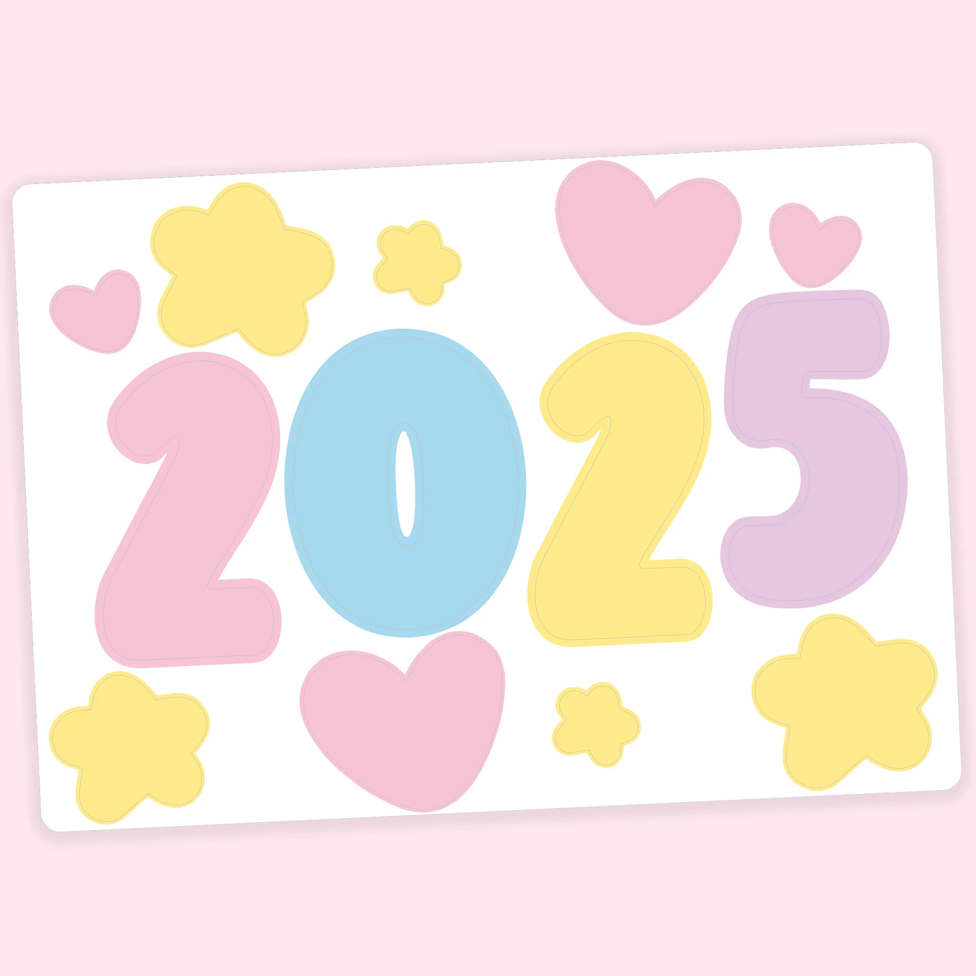 2025 Kawaii Katnipp Wall Calendar | A4 Prints with Cute Characters & Bonus Wall Decal | Pastel Desk or Wall Planner