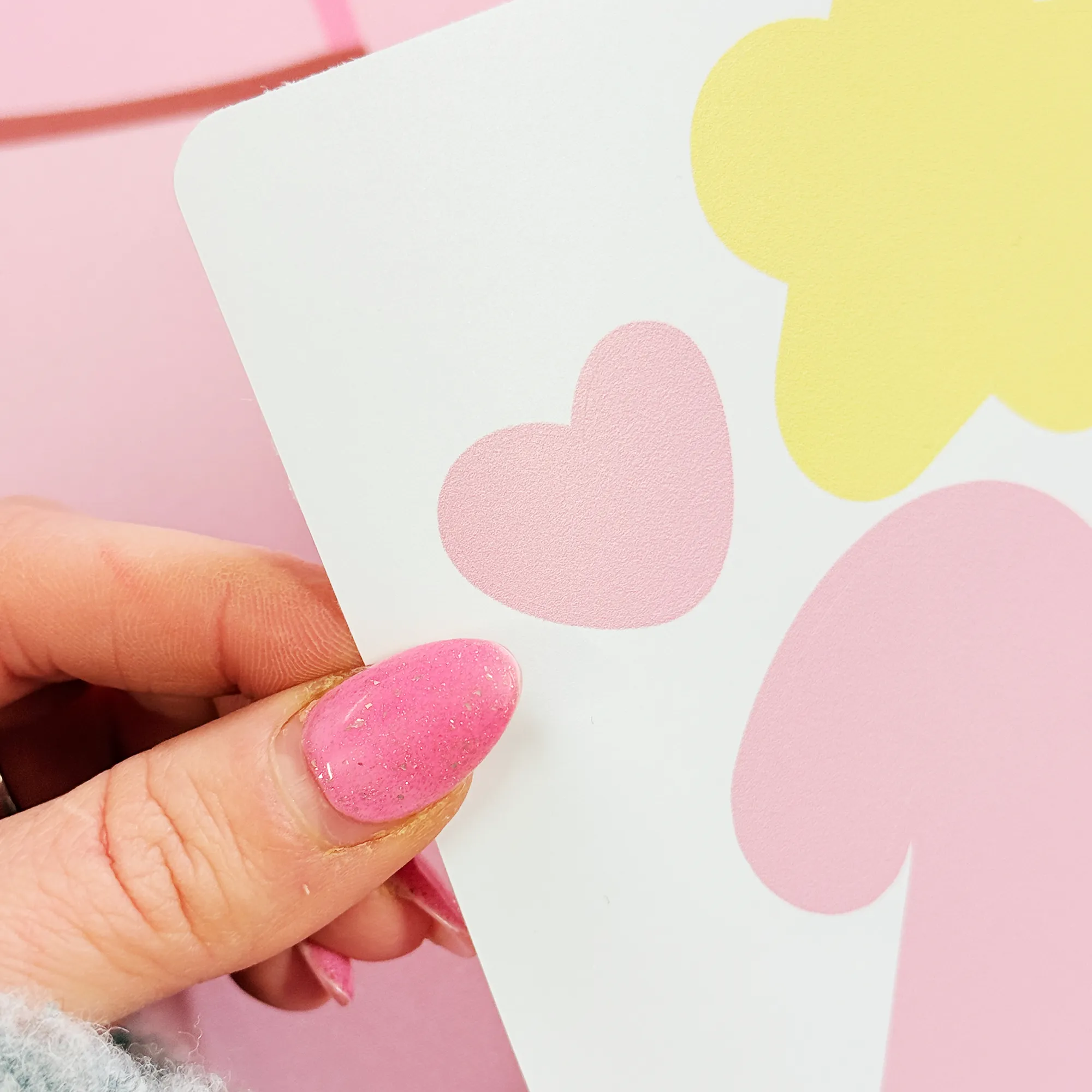 2025 Pastel Kawaii Removable Wall Sticker | A4 Year Decal with Hearts & Stars | Cute Goal Setting Decoration for Bedroom Walls