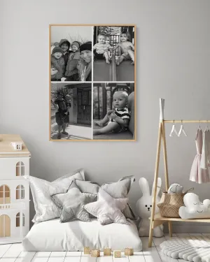 4 Memories In Portrait | Framed Canvas Art Print