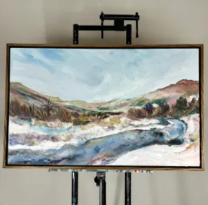 Elma Ells Dreesen Original Art, Oil on Canvas, "A Time For Dreaming" Framed in Oak