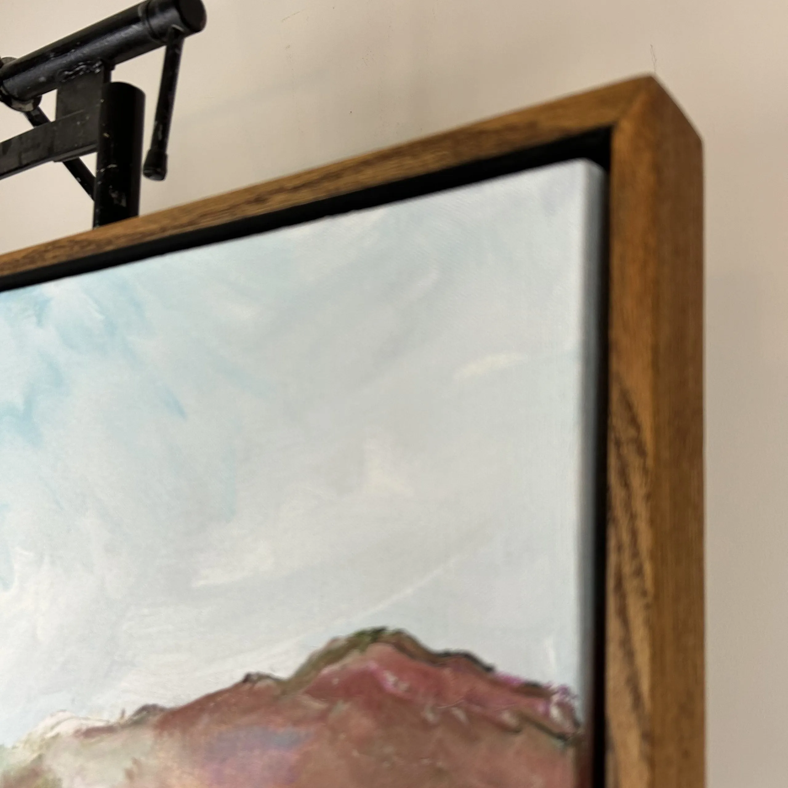 Elma Ells Dreesen Original Art, Oil on Canvas, "A Time For Dreaming" Framed in Oak