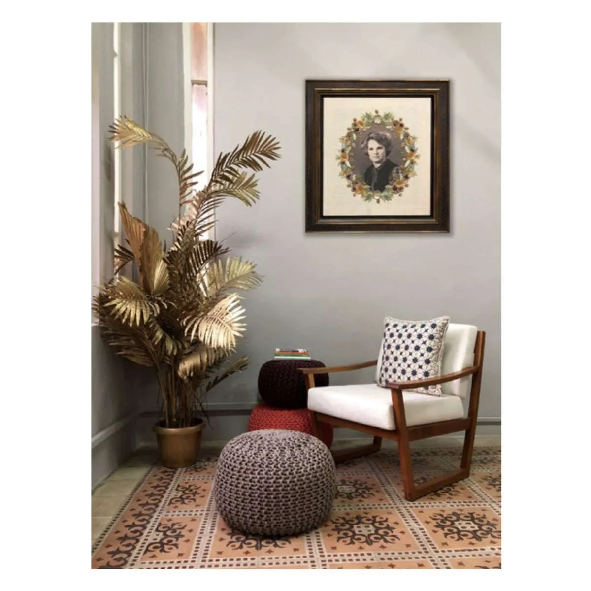 GOLDEN BOUQUET WALL ART