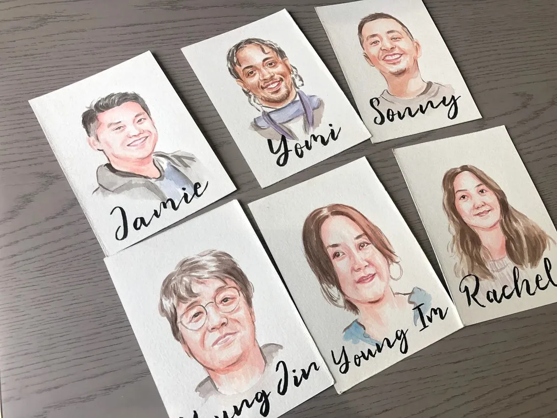 live wedding Portrait Artist, Wedding Guest Portraits