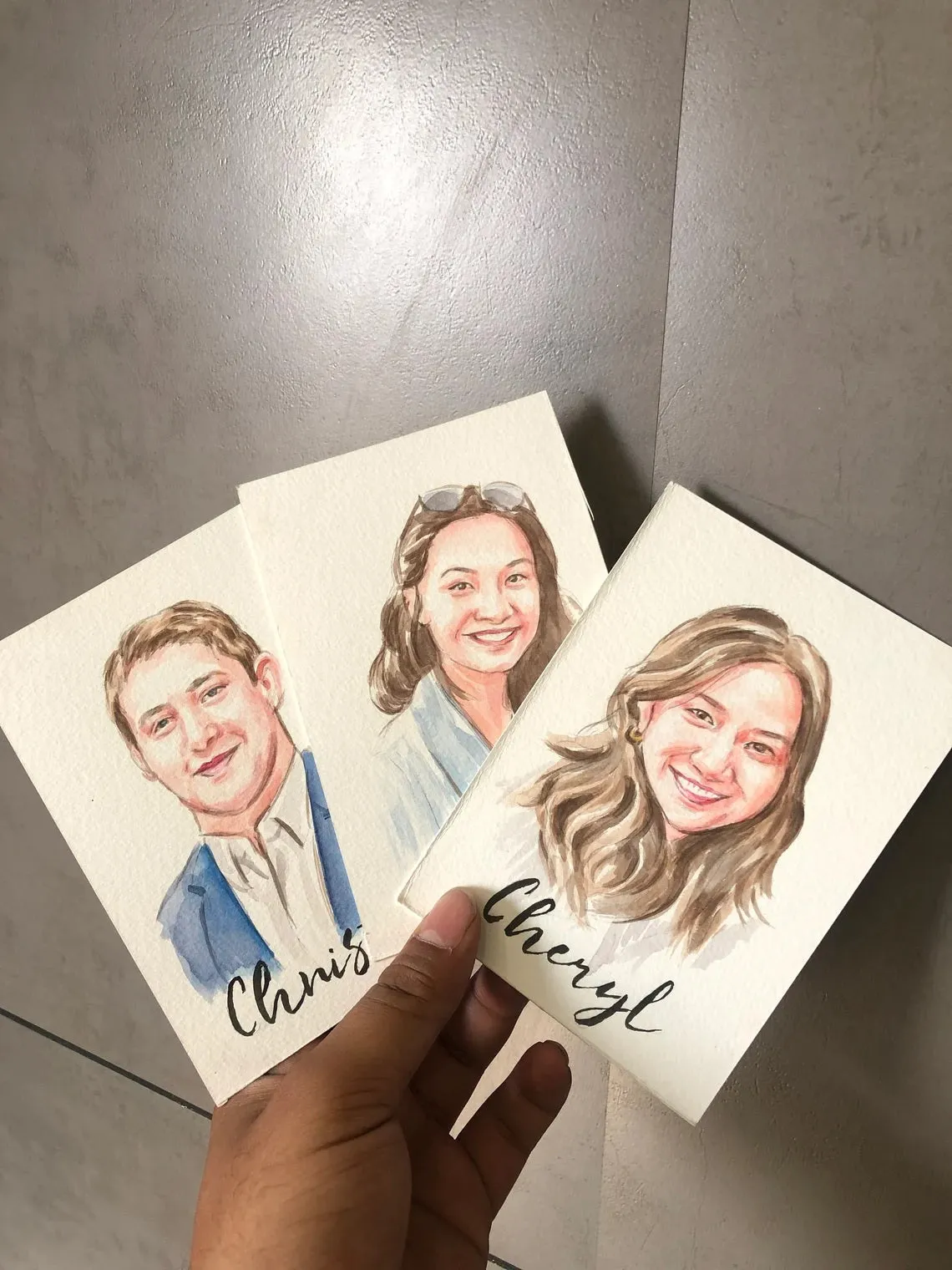 live wedding Portrait Artist, Wedding Guest Portraits