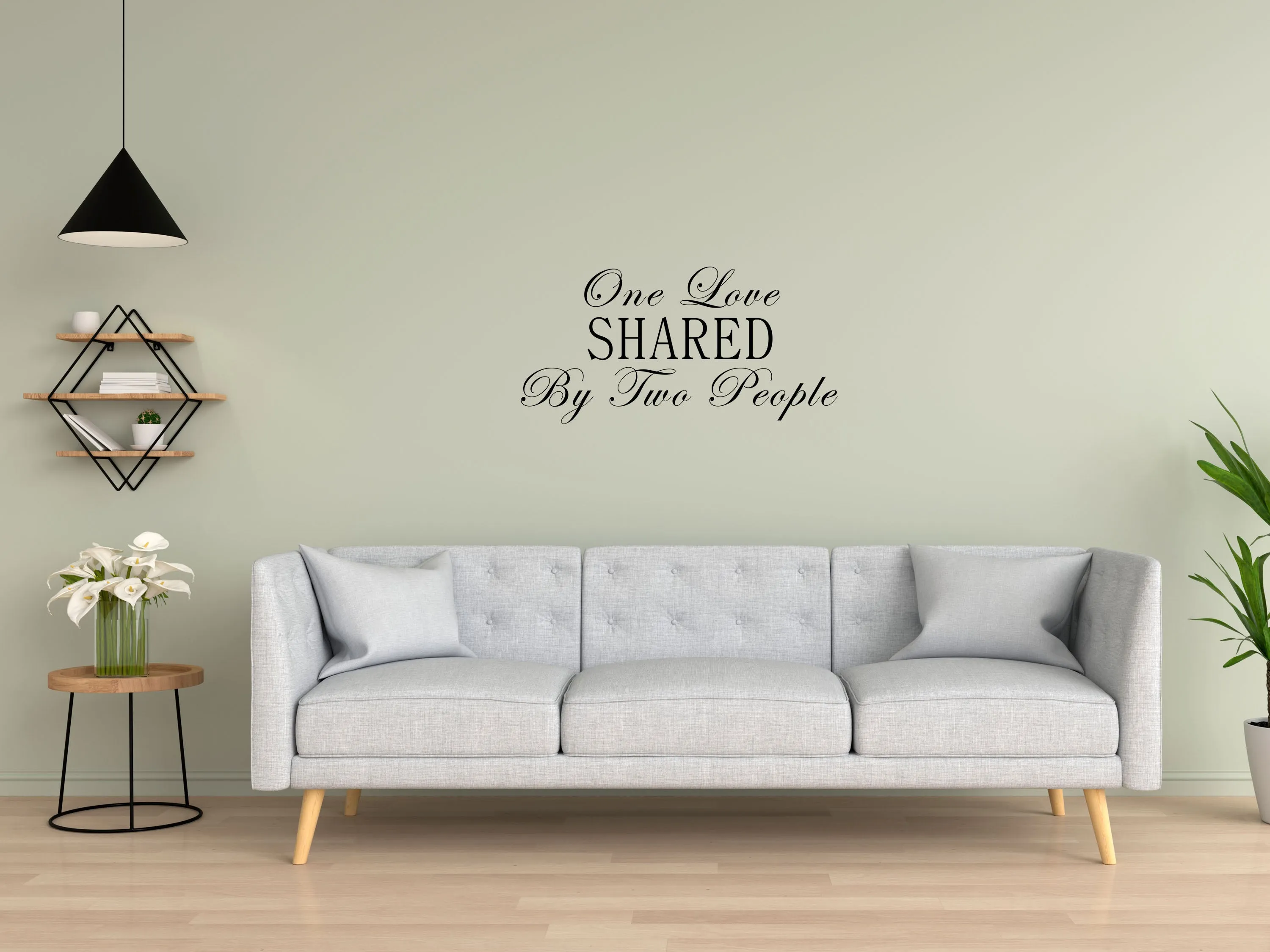 One Love Shared By Two People Bedroom Wall Decal