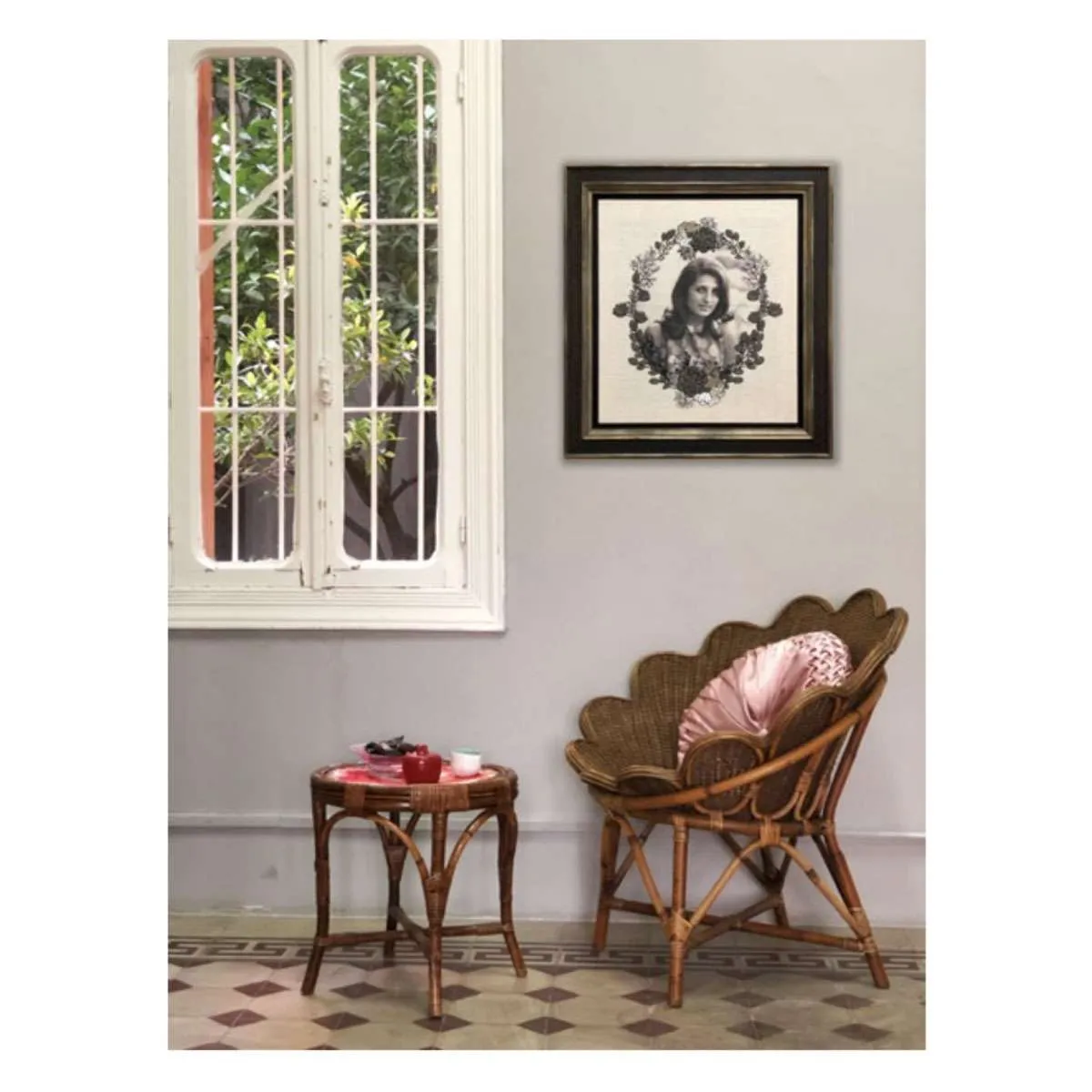 SILVER BOUQUET WALL ART
