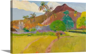 Tahitian Landscape | Paul Gauguin Masters Classic Art in Gallery Wrapped Canvas | Various Sizes