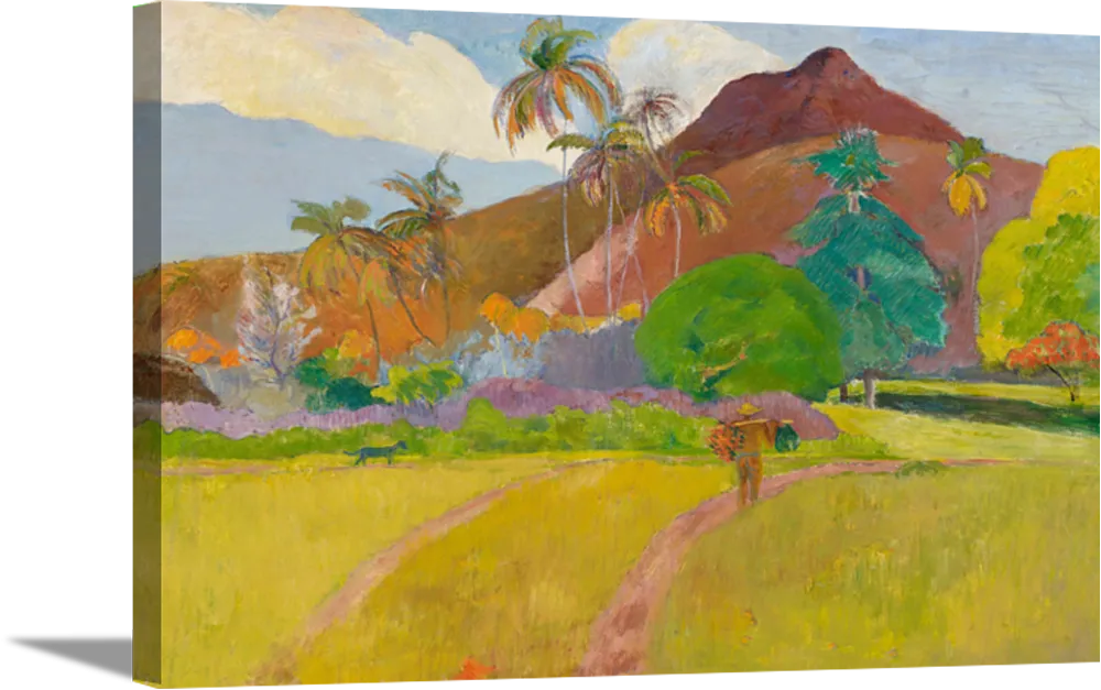 Tahitian Landscape | Paul Gauguin Masters Classic Art in Gallery Wrapped Canvas | Various Sizes
