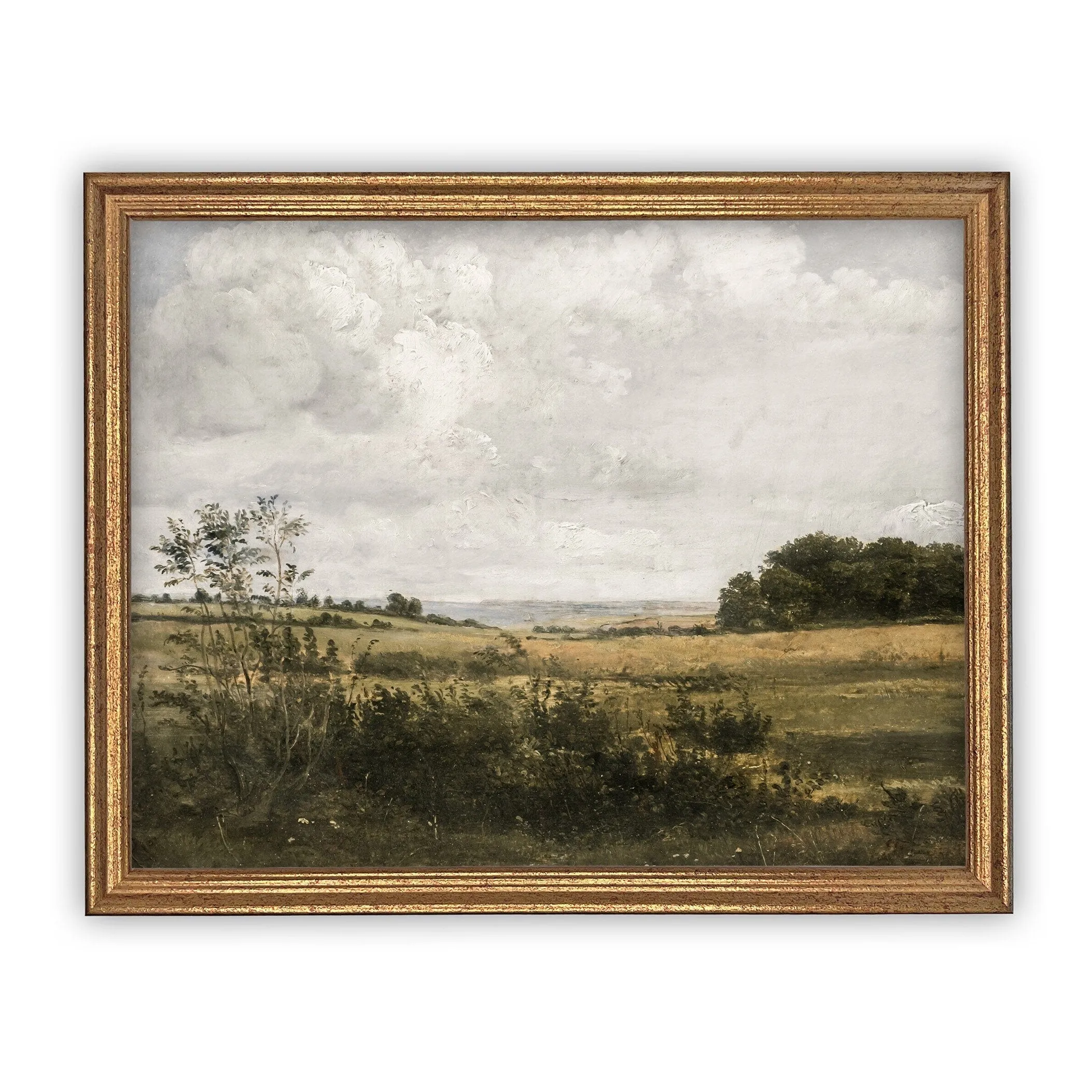 Vintage Framed Canvas Landscape Art #LAN-194