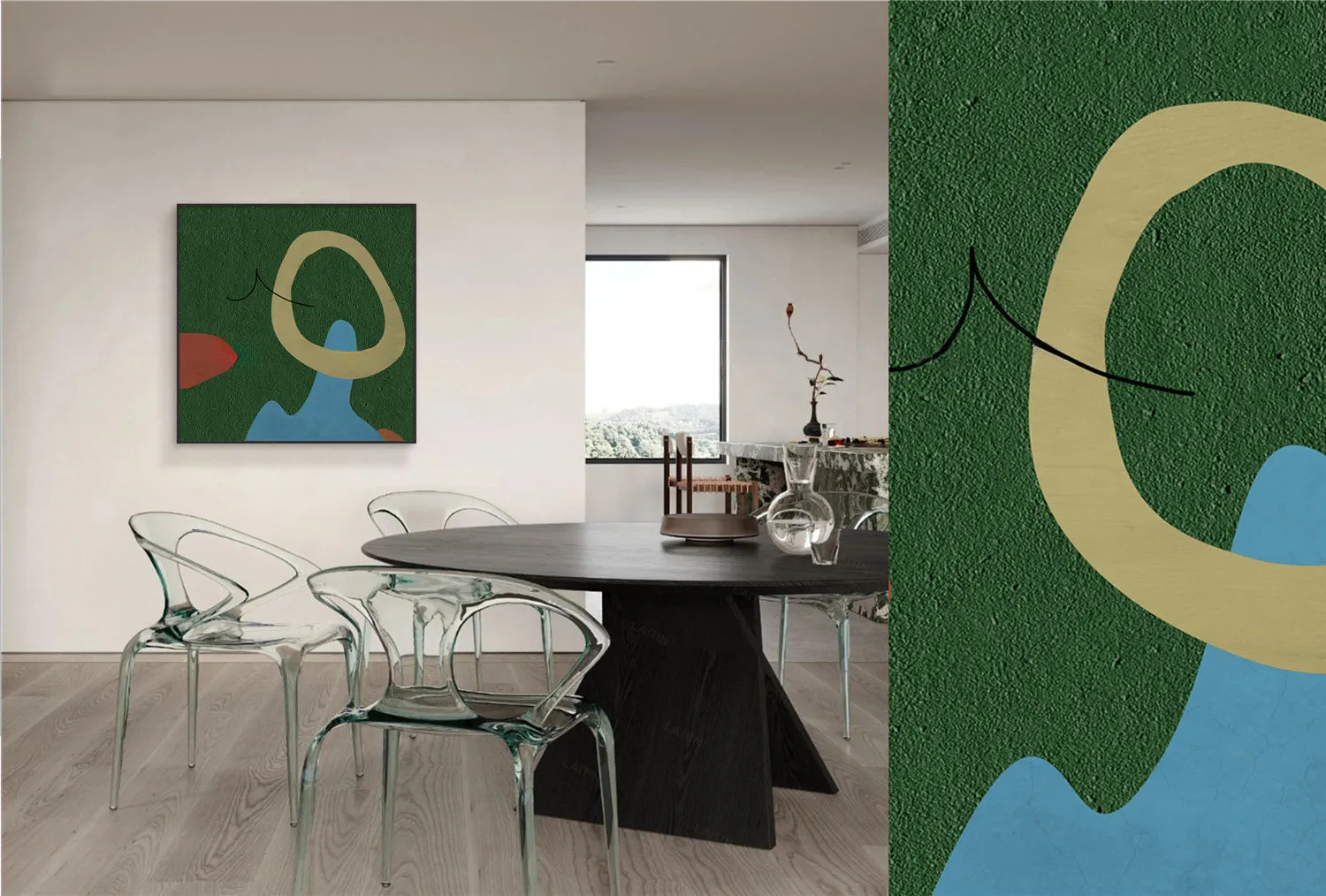 Wall Arts & Decorate 3D Texture Matt Art  - Veil of the Peaks